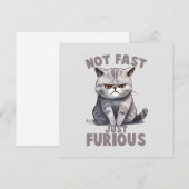 Niet snel, gewoon woedend - Grey Cat Humor (Voorkant / Achterkant)