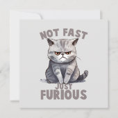 Niet snel, gewoon woedend - Grey Cat Humor (Voorkant)