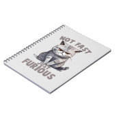 Niet snel, gewoon woedend - Grey Cat Humor Notitieboek (Linkerzijde)
