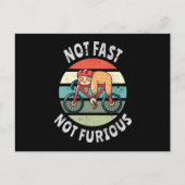 Niet snel Niet knappe luie slaapfiets Briefkaart (Voorkant)