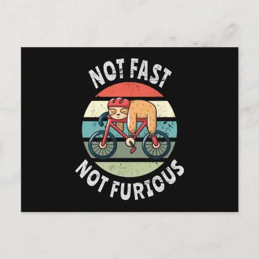 Niet snel Niet knappe luie slaapfiets Briefkaart (Voorkant)