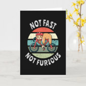 Niet snel Niet knappe luie slaapfiets Kaart (Gele Bloem)