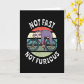 Niet snel Niet knappe luie slaapfiets Kaart (Gele Bloem)