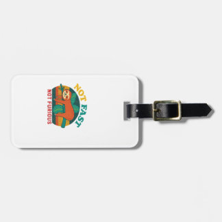 Niet snel niet woedend grappige luiaard essentiële bagagelabel