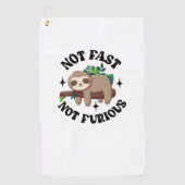 Niet snel niet woedend Grappige Schattigee slaperi Golfhanddoek (Voorkant)