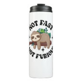 Niet snel niet woedend Grappige Schattigee slaperi Thermosbeker (Voorkant)