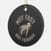 Niet snel niet woedend luiaard grappig slogan dier keramisch ornament (Links)