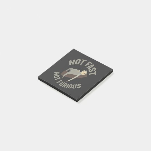 Niet snel niet woedend luiaard grappig slogan dier post-it® notes (Schuin)