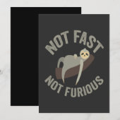 Niet snel niet woedend luiaard grappige slogan die kaart (Voorkant / Achterkant)