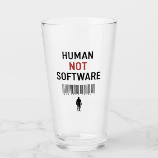 Niet software maar mens glas (Voorkant)