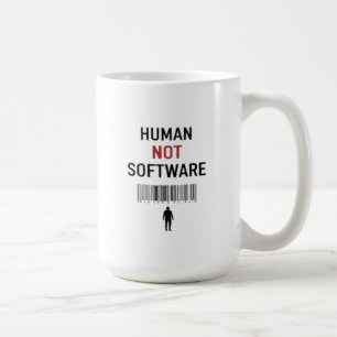 Niet software maar mens koffiemok