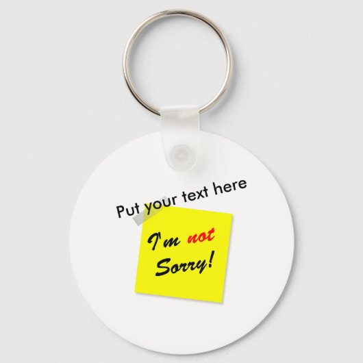 Niet Sorry Sleutelhanger (Voorkant)