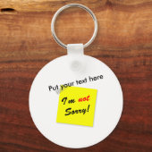 Niet Sorry Sleutelhanger (Voorkant)