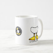 Niet spelen met een volle eend koffiemok (Voorkant rechts)