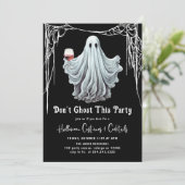 Niet spook deze partij volwassen Halloween Kaart (Staand voorkant)