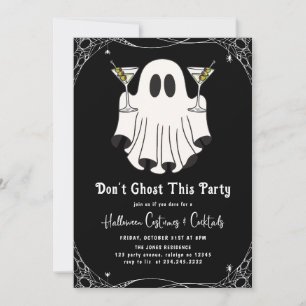 Niet spook dit feest Martini Halloween Party Kaart