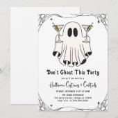 Niet spook dit feest Martini Halloween Party Kaart (Voorkant / Achterkant)