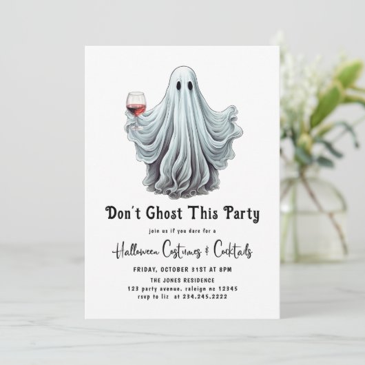 Niet spook dit feest volwassen Halloween Kaart (Staand voorkant)