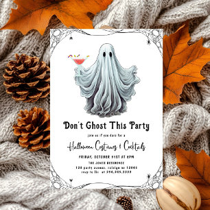 Niet spook dit feest volwassen Halloween Party Kaart