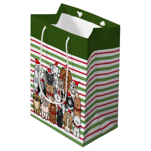 Niet-sporende groepshonden medium cadeauzakje (Voorkant Gekanteld)