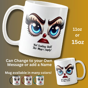 Niet sprekend,  Fabulous Eyes Grappig Gezicht Koffiemok