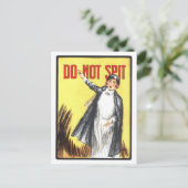 "niet spugen" tuberculose Poster Briefkaart (Staand voorkant)