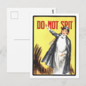 "niet spugen" tuberculose Poster Briefkaart (Voorkant / Achterkant)