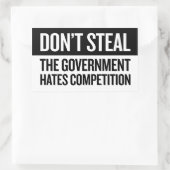 Niet stelen - Klein Rechthoekige Sticker (Tas)