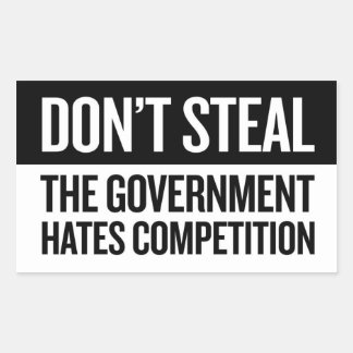 Niet stelen - Klein Rechthoekige Sticker