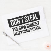 Niet stelen - Klein Rechthoekige Sticker (Envelop)