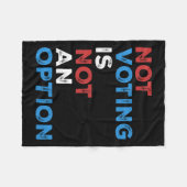 Niet stemmen is geen optie - vetgedrukte verklarin fleece deken (Voorkant (Horizontaal))