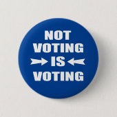 Niet stemmen is stemmen ronde button 5,7 cm (Voorkant)