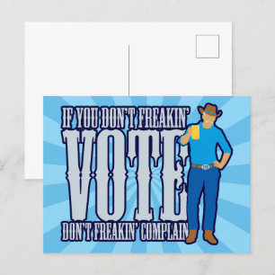 Niet stemmen, niet klagen briefkaart