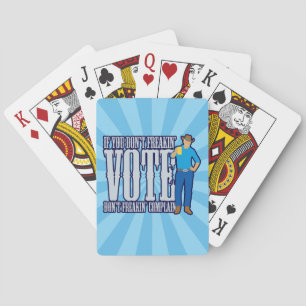 Niet stemmen, niet klagen pokerkaarten