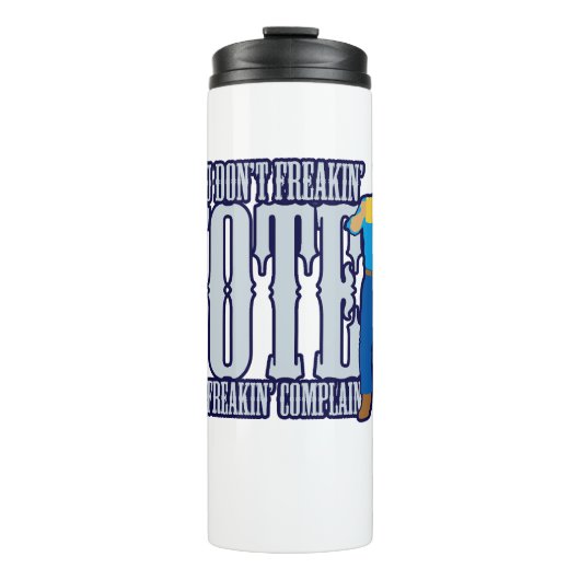 Niet stemmen, niet klagen thermosbeker (Voorkant)