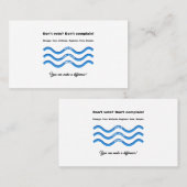 Niet stemmen? Niet klagen! Visitekaartje (Voorkant / Achterkant)