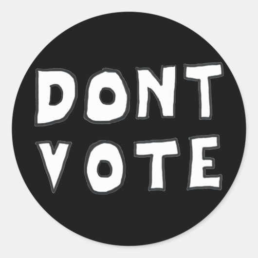 Niet stemmen ronde sticker (Voorkant)