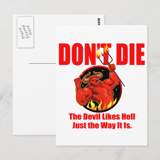 Niet sterven... briefkaart (Voorkant / Achterkant)