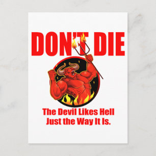 Niet sterven... briefkaart