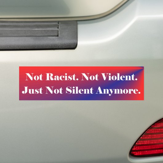 Niet stil bumpersticker (Op auto)