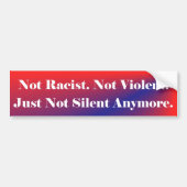 Niet stil bumpersticker (Voorkant)