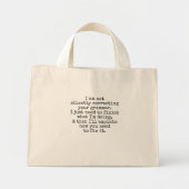 Niet stil corrigeren (nog) mini tote bag (Voorkant)