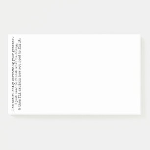 Niet stil corrigeren (nog) post-it® notes