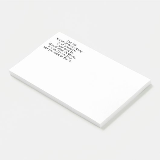 Niet stil corrigeren (nog) post-it® notes (Schuin)