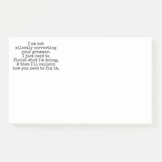 Niet stil corrigeren (nog) post-it® notes (Voorkant)