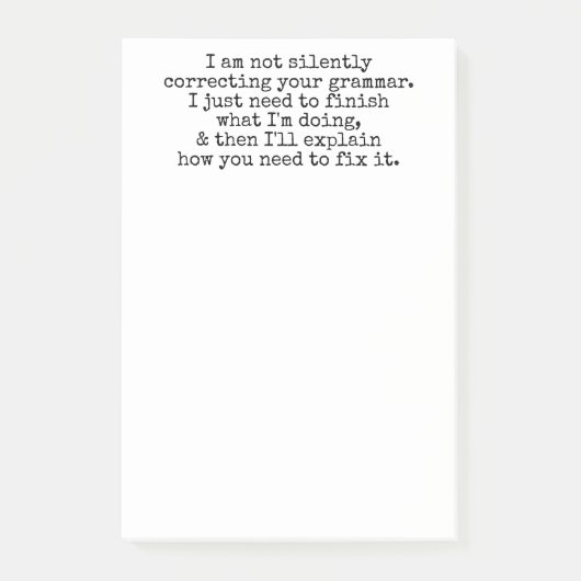 Niet stil corrigeren (nog) post-it® notes (Voorkant)