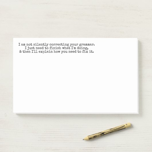Niet stil corrigeren (nog) post-it® notes (Op bureau)