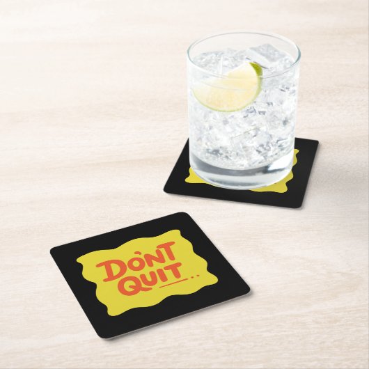 Niet stoppen kartonnen onderzetters (Insitu)