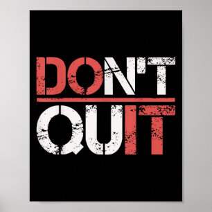 Niet stoppen met doen Gym Workout Shirt- Fitness M Poster