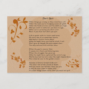 Niet stoppen met gedichten - briefkaart